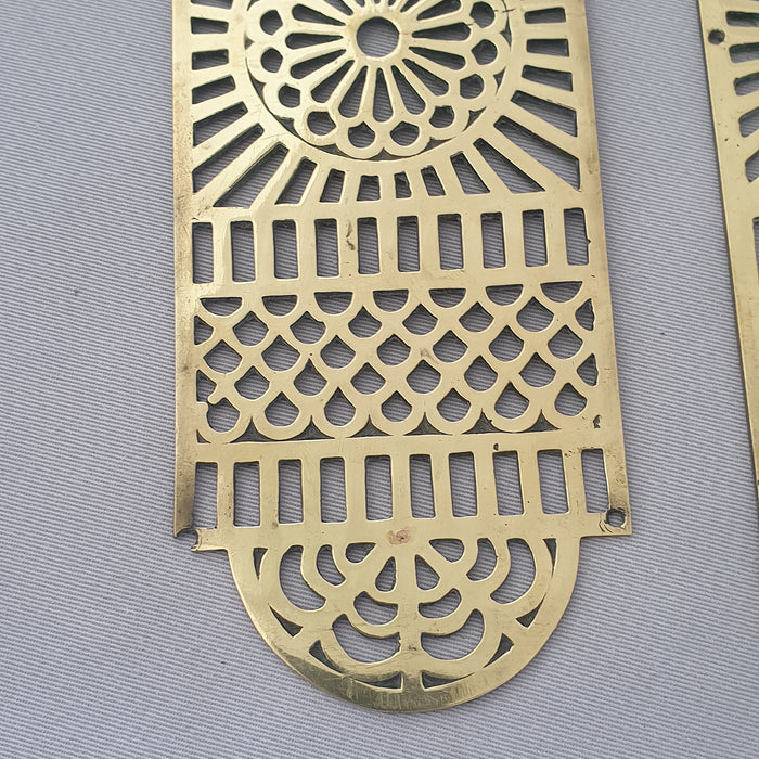 Antique Pair Late Victorian Pierced Finger Plates