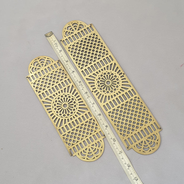 Pair Late Victorian Pierced Antique Finger Plates