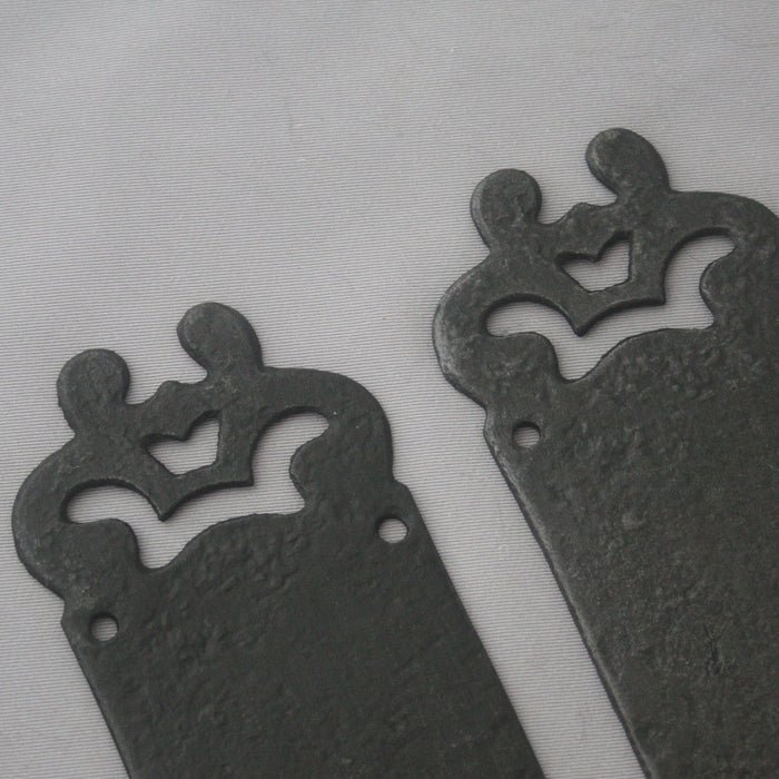 Pair Reclaimed Wrought Iron Door Finger Plates