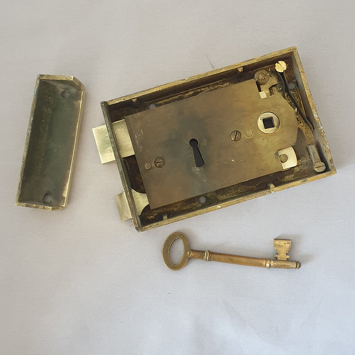 6'' RH Antique Edwardian Rim Lock