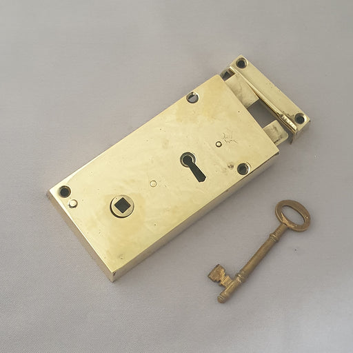 RH Edwardian Brass Rim Lock