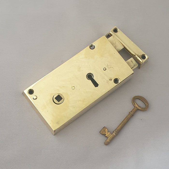 RH Edwardian Brass Rim Lock