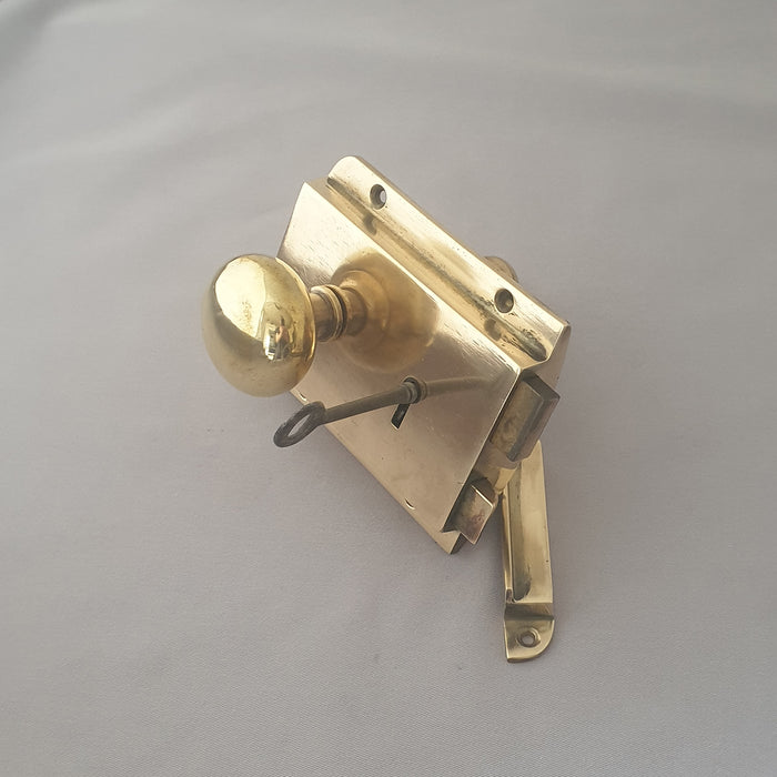 RH Edwardian Antique Rim Lock & Handles