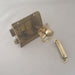 Solid Brass Antique RH Edwardian Rim Lock & Handles