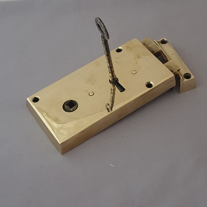 RH Edwardian Brass Rim Lock