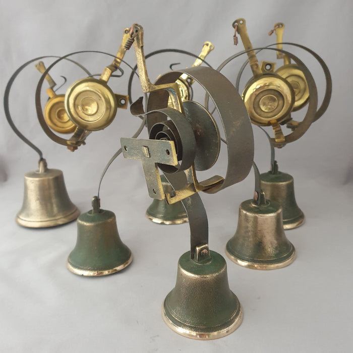 Antique Set 6 Victorian Servants Bells