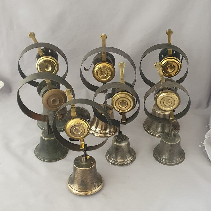 Antique Set 7 Victorian Servants Bells