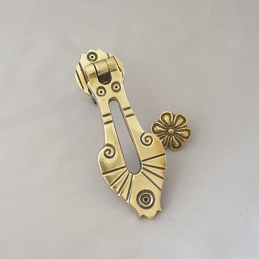 Early 1900s Art Nouveau Brass Door Knocker
