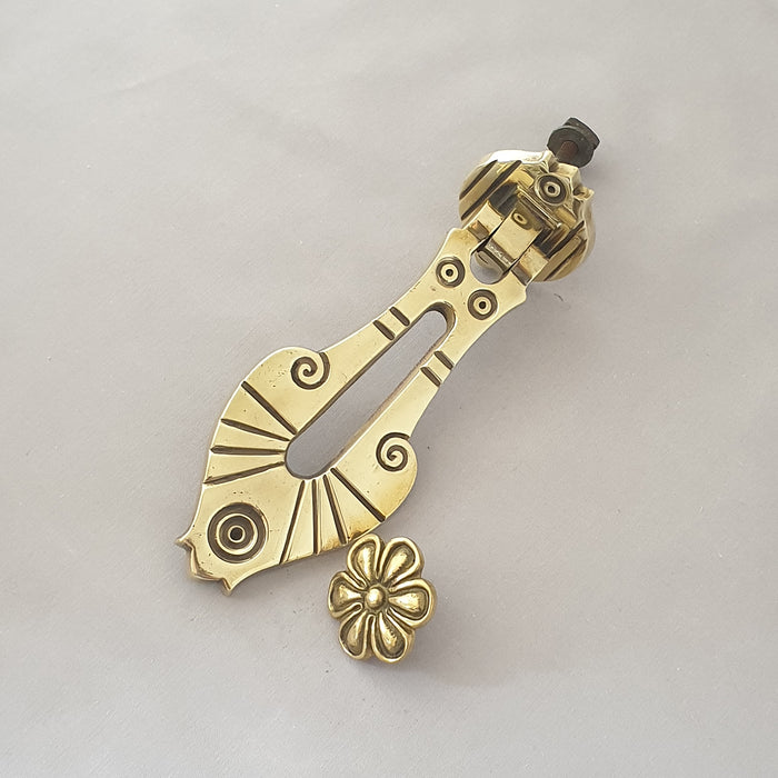 Antique Early 1900s Art Nouveau Brass Door Knocker