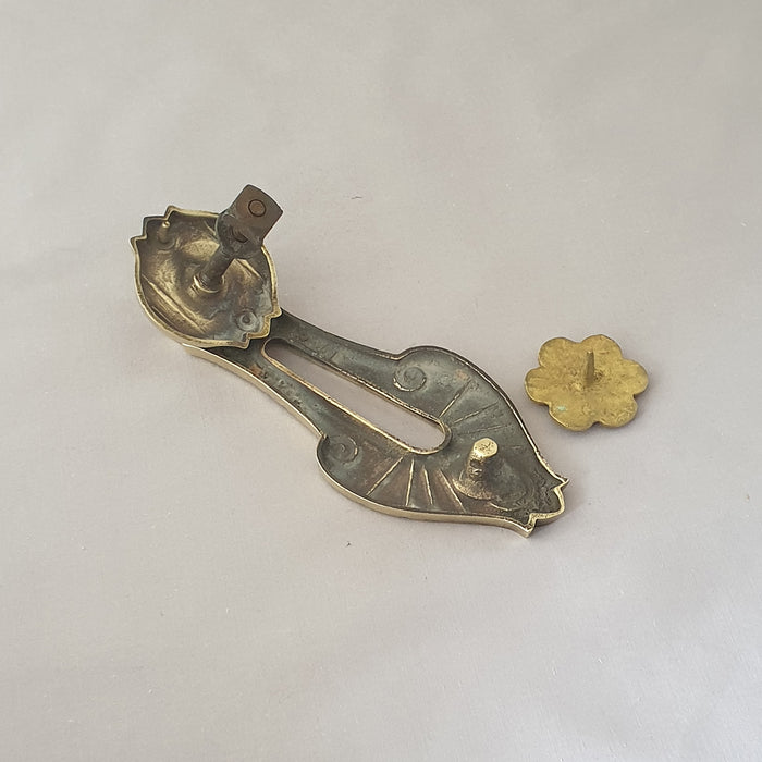 Early 1900s Antique Art Nouveau Brass Door Knocker