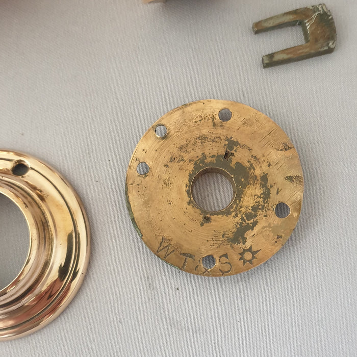 WT&S Edwardian Antique Rim Lock Handles