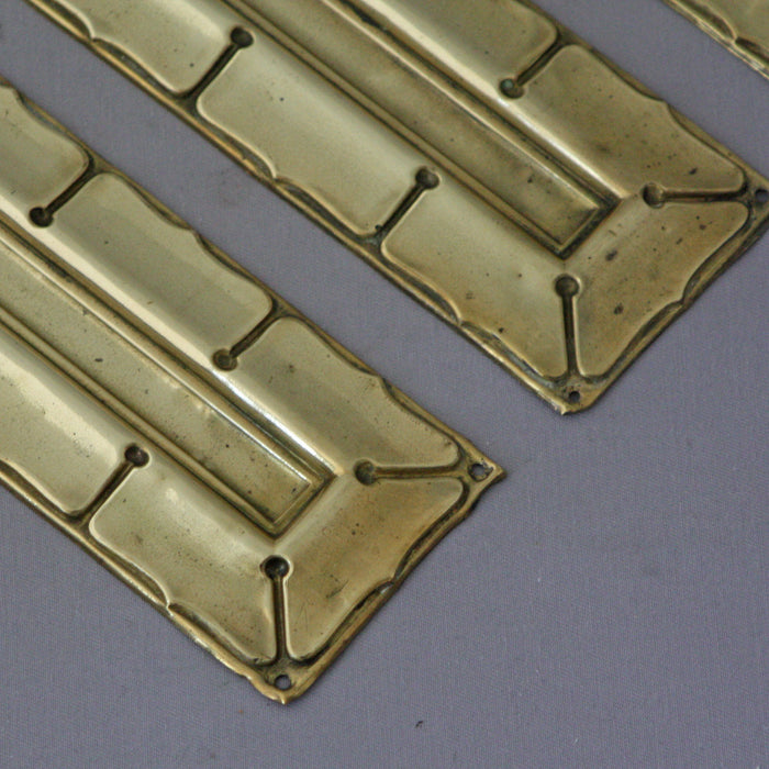 3 Original Unusual Brass Finger Plates