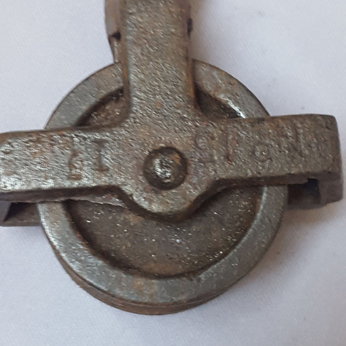 Antique Victorian Iron Double Pulley