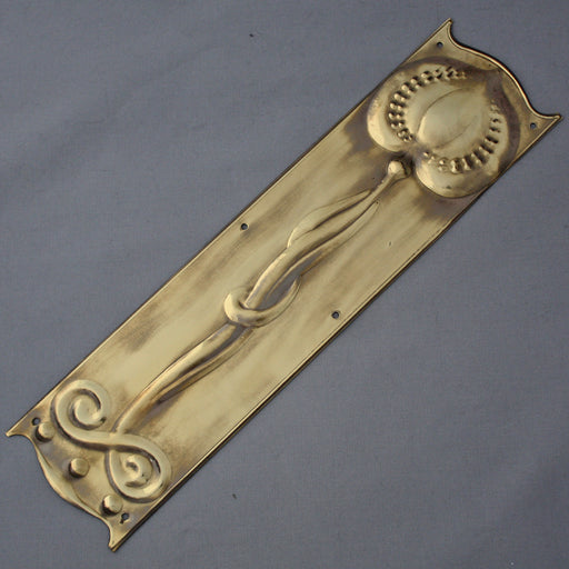 Art Nouveau Brass Finger Plate