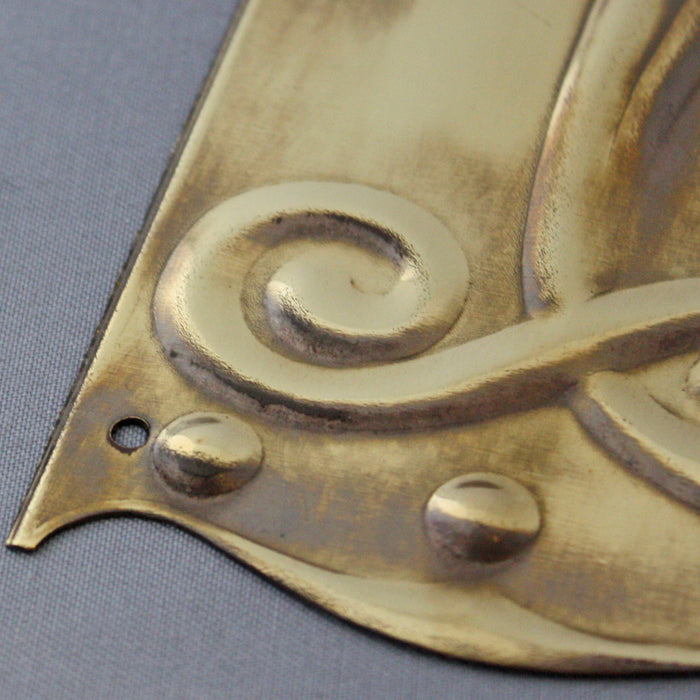 Brass Art Nouveau Finger Plate