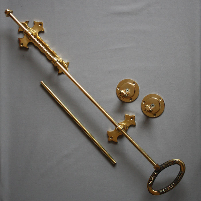 Brass Mechanical Winchester Door Bell Pull & Bell