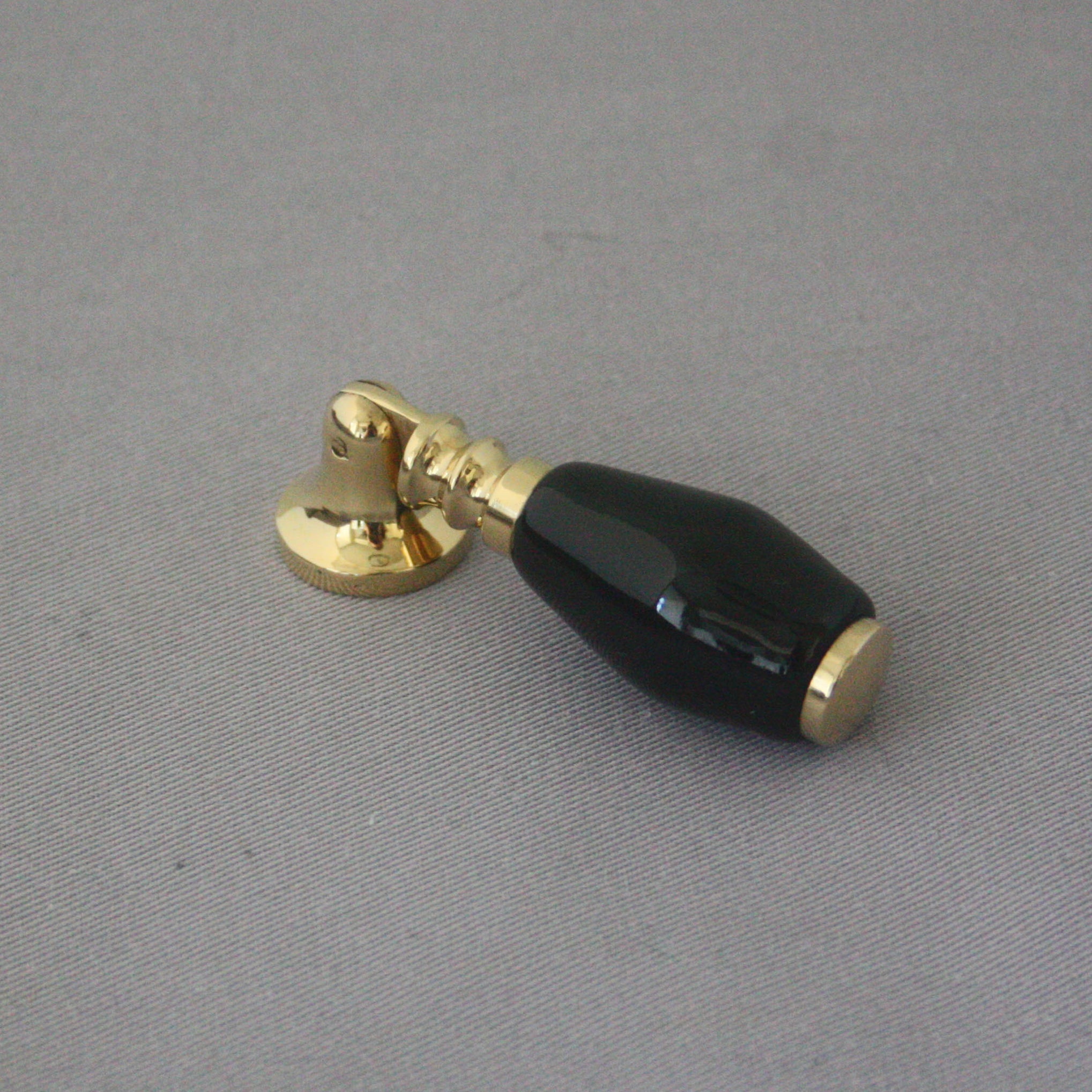Drop Handle Internal Black Ceramic & Brass Cabinet Drop Handle | Architectural Decor