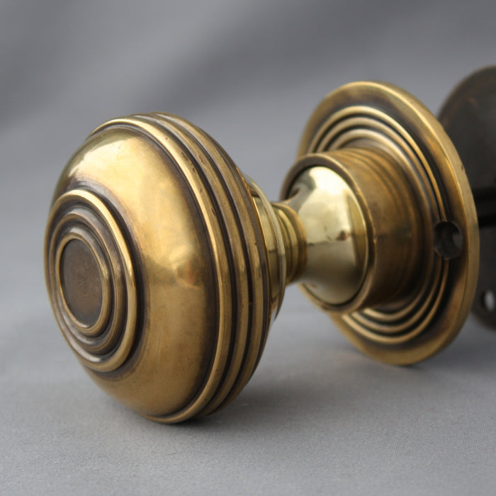 Large brass bloxwich door knobs