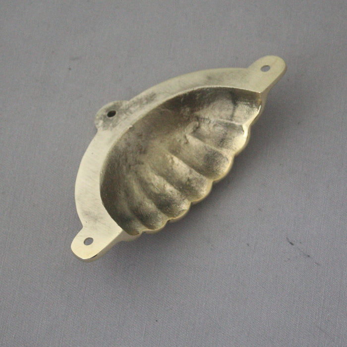Period Brass Shell Cup Pull Handle