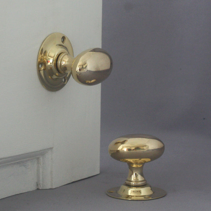 brass oval door handles
