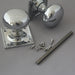 Early 1900s Large Chrome Hotel Door Knobs