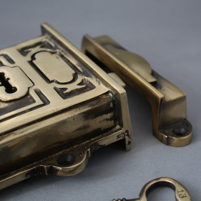 Victorian brass rim lock