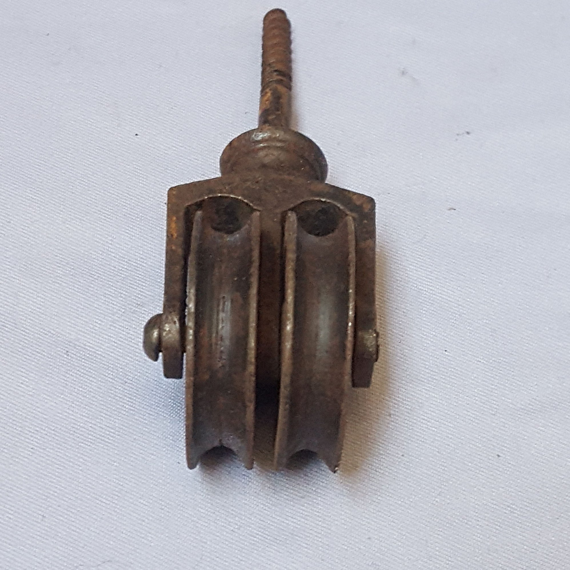 Antique Victorian Iron Double Pulley Architectural Decor