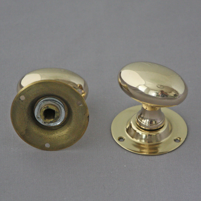 Reclaimed Brass Oval Door Knobs