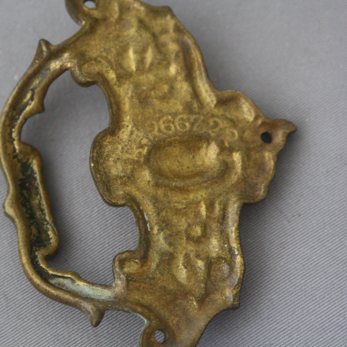 Antique Victorian Gilt Brass Pull Handles