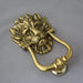 Large Brass Lion Head Door Knocker