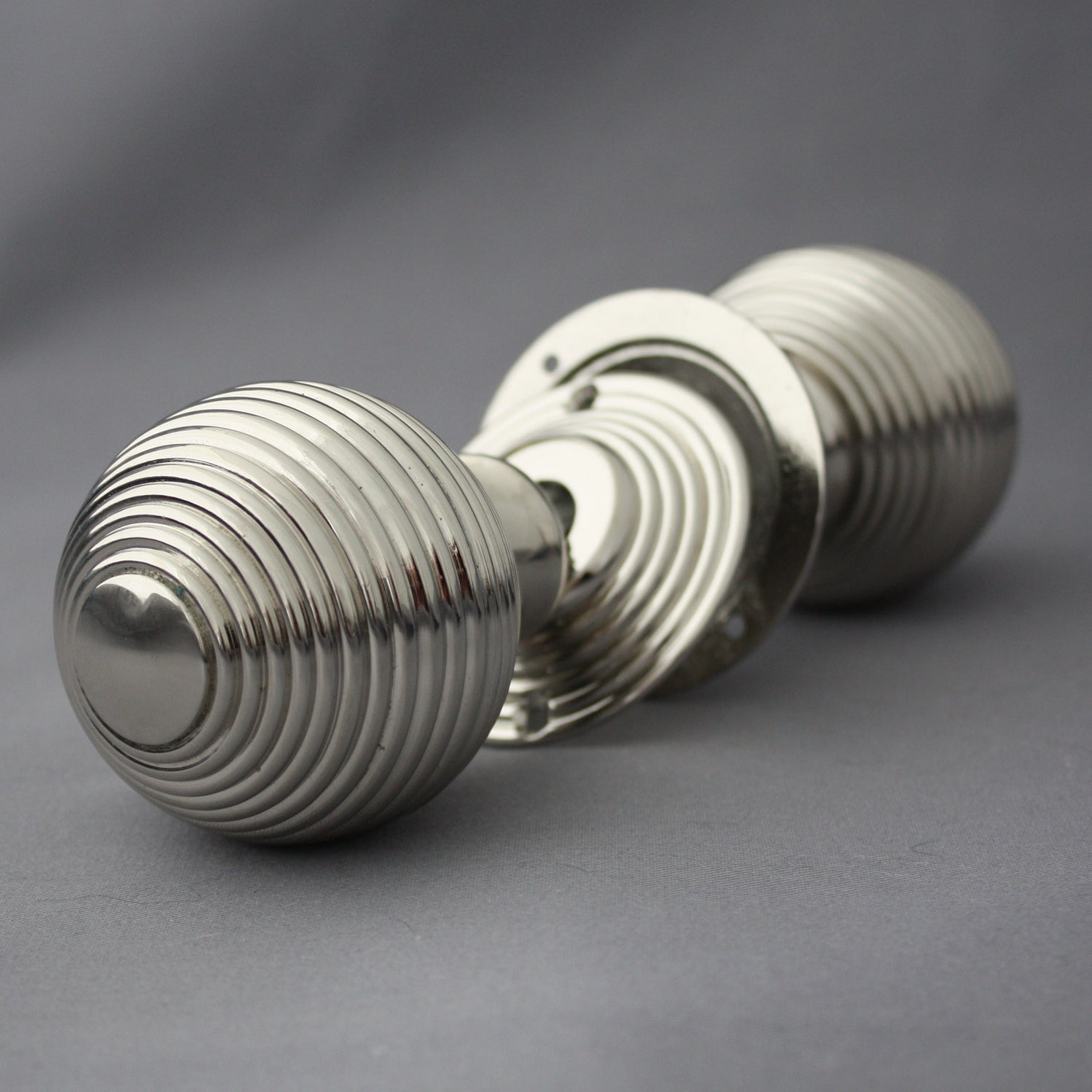 Large Nickel Beehive Door Knobs Architectural Decor