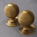 Victorian brass beehive door knobs