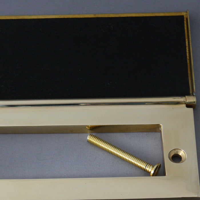 Internal Brass Period Letterbox Tidy & Draught Excluder