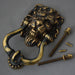 Brass Victorian Lions Head Yale Cover and Door Knocker