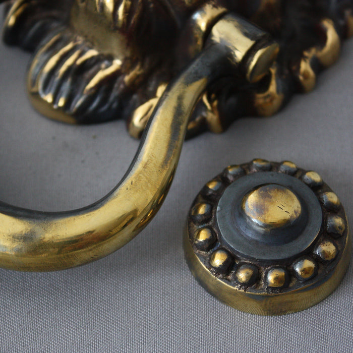 Antique Lion Head Brass Knocker