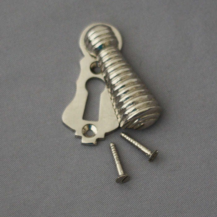 Victorian Nickel Beehive Escutcheon