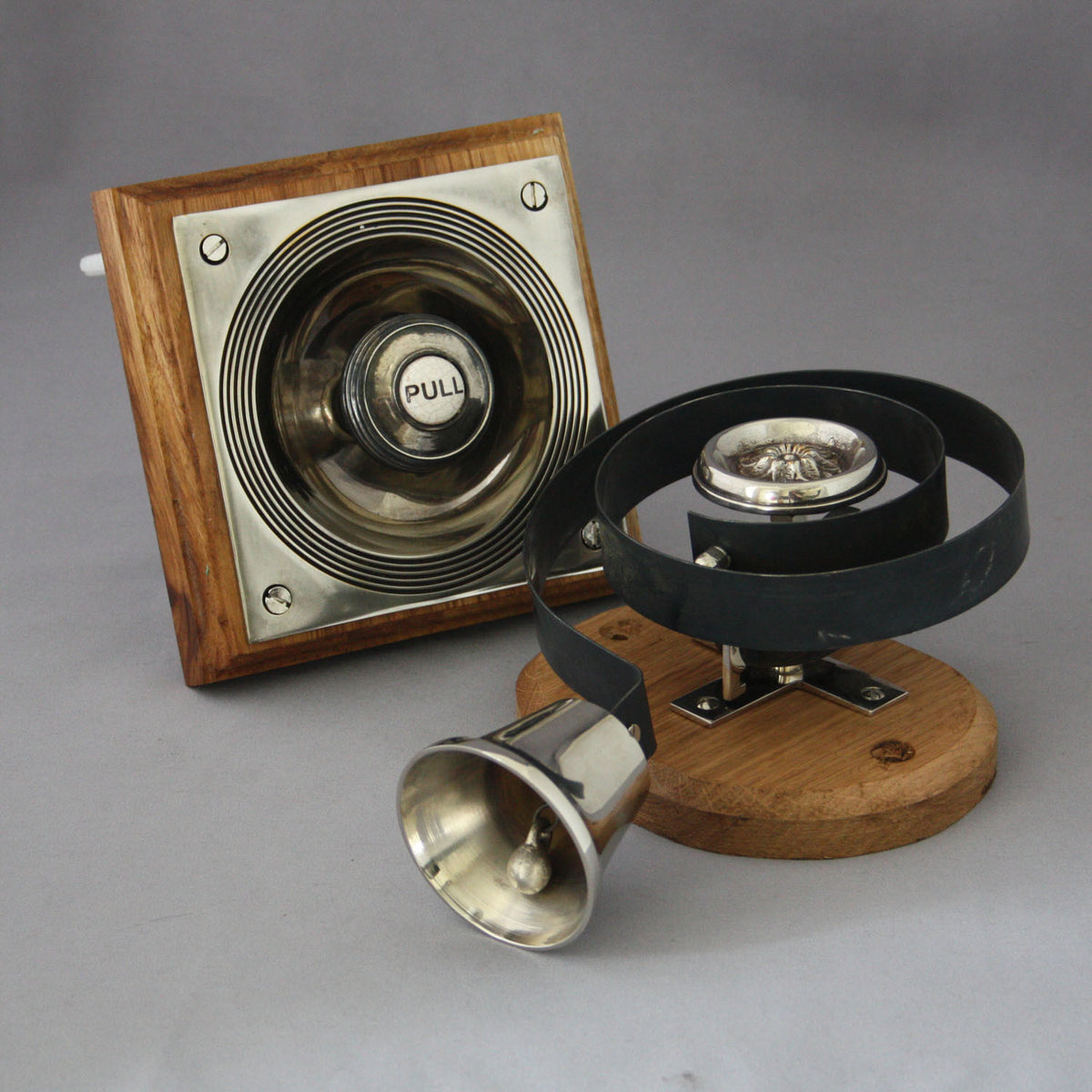 Nickel Front Door Bell Pull & Bell | Architectural Decor