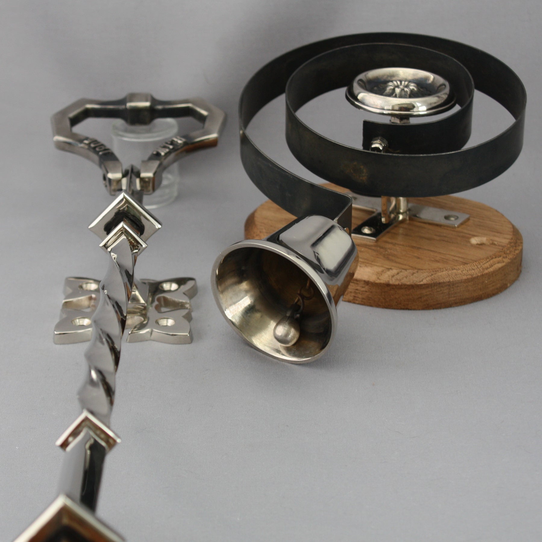 Nickel Lichfield Bell Pull & Bell Architectural Decor