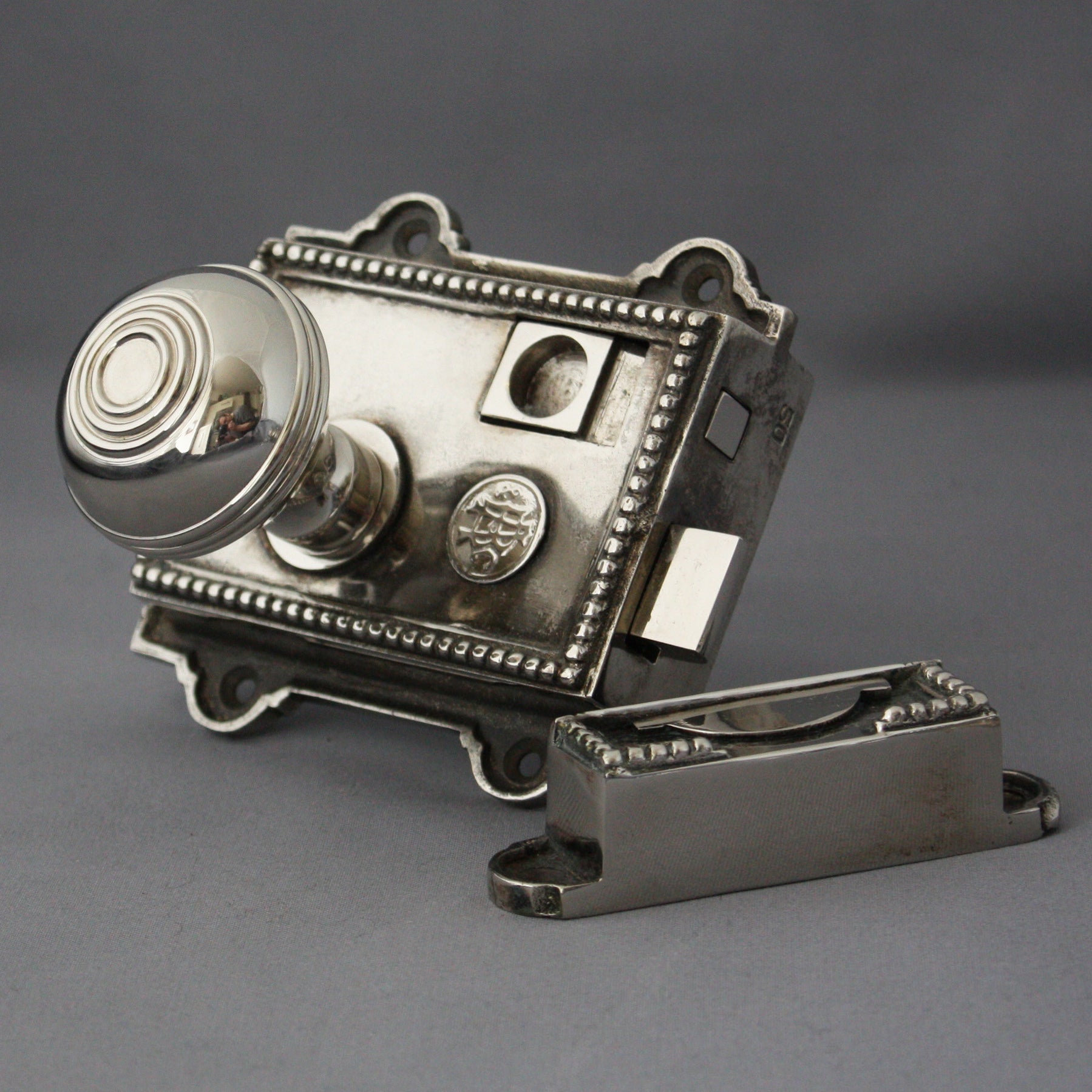 Nickel Regency Rim Latch | Architectural Decor