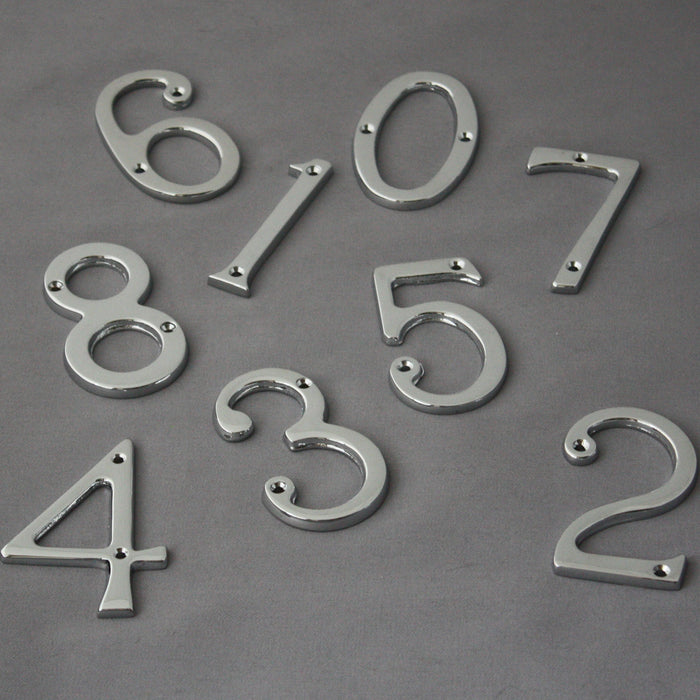 Traditional Chrome Front Door Numerals