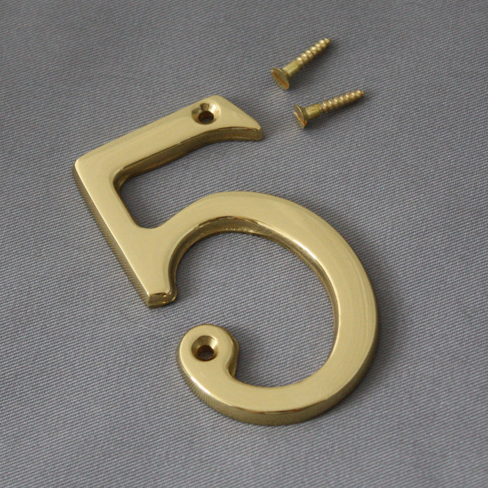 Traditional Brass Front Gate Numerals