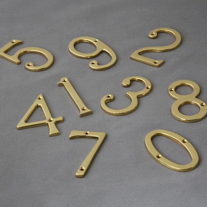 Traditional Brass Front Door Numerals