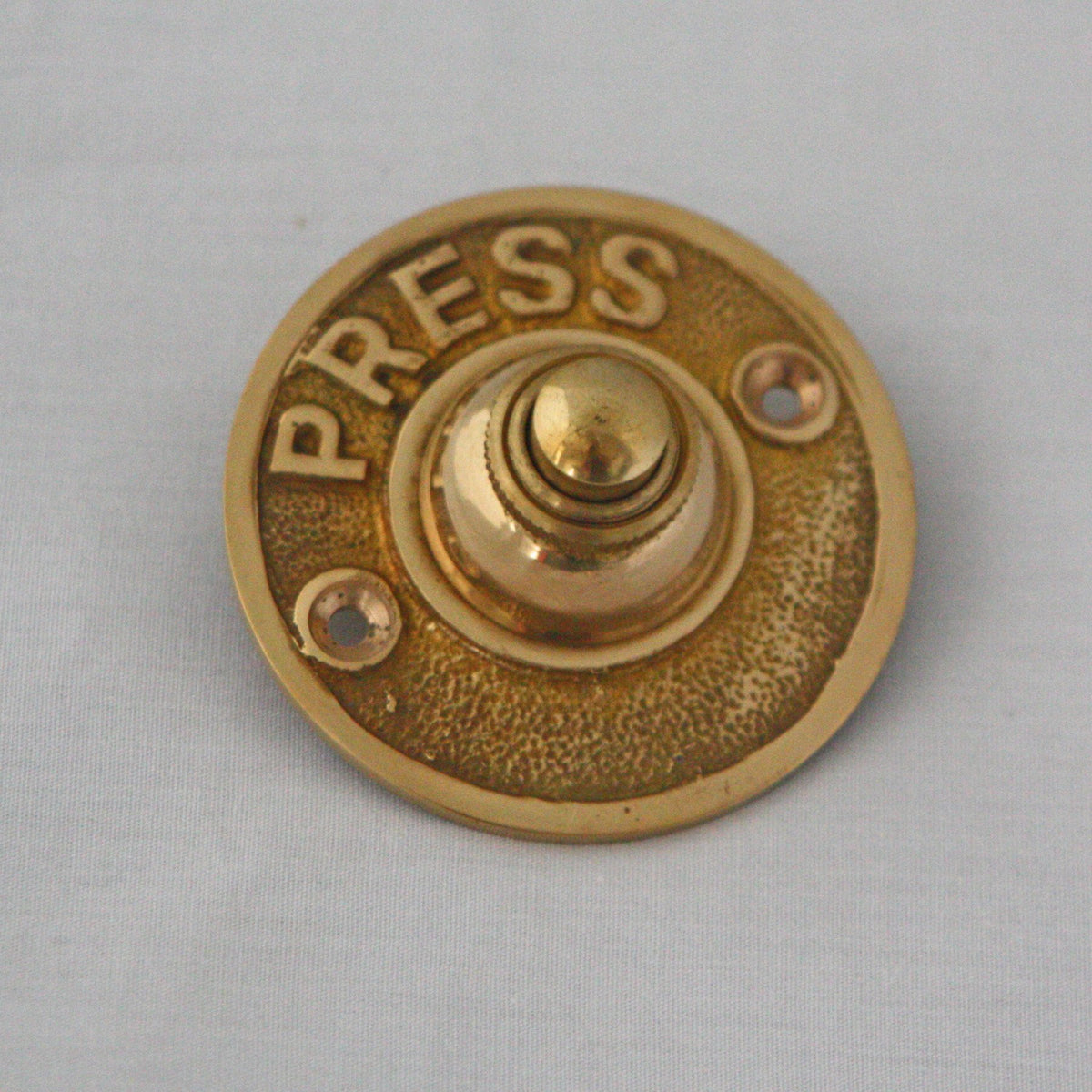 Prrss Bell Button Brass PRESS Period Front Door Bell | Architectural Decor