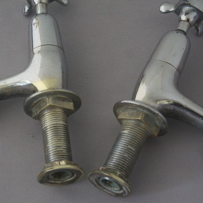Pair Refurbished Finch & Co Chrome Basin Taps
