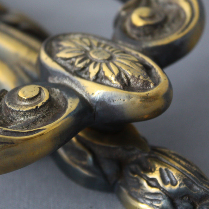 Victorian Rams Head Antique Brass Knocker