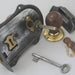 RH Edwardian Antique Rim Lock & Knobs