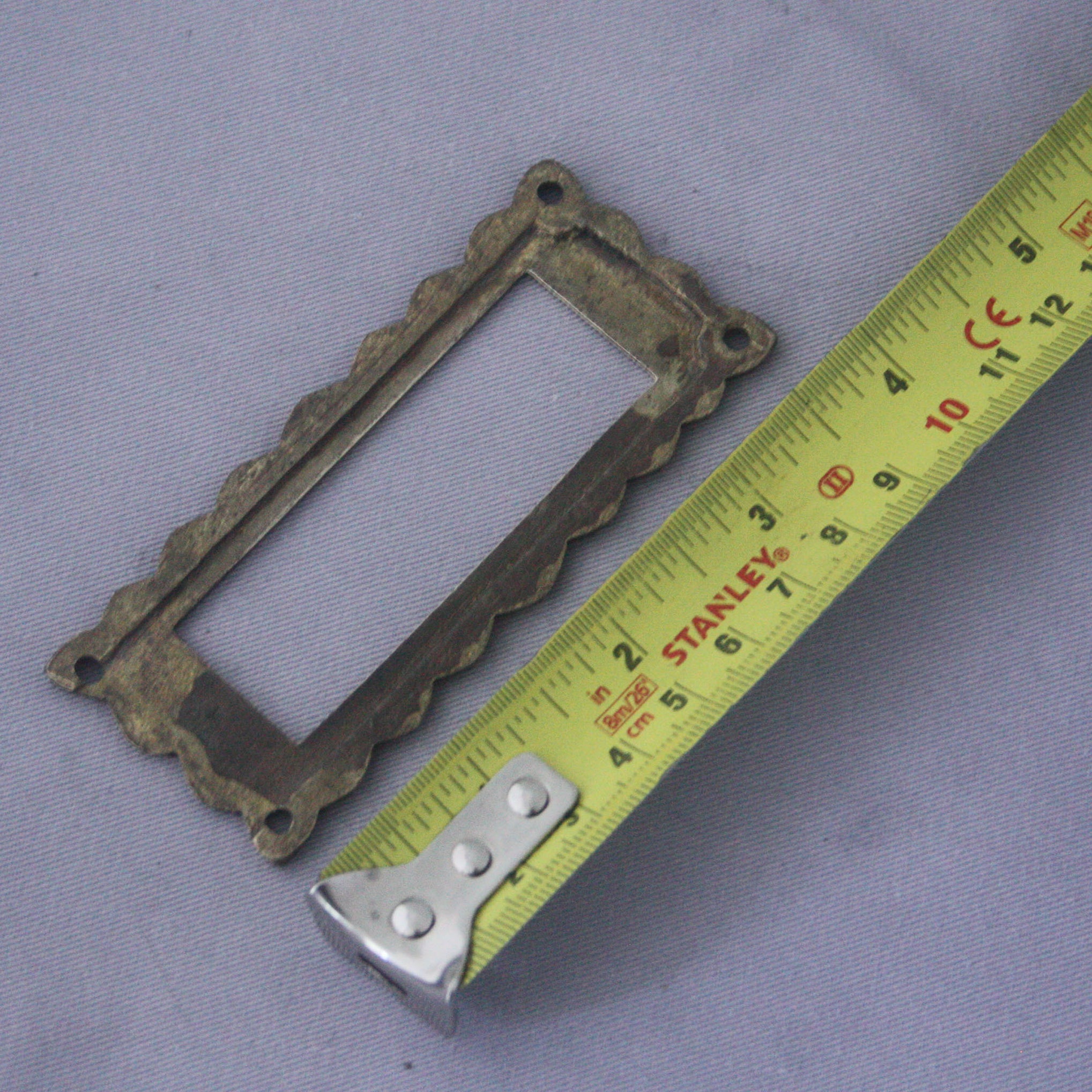 Antique Victorian Brass Label Holders | Architectural Decor