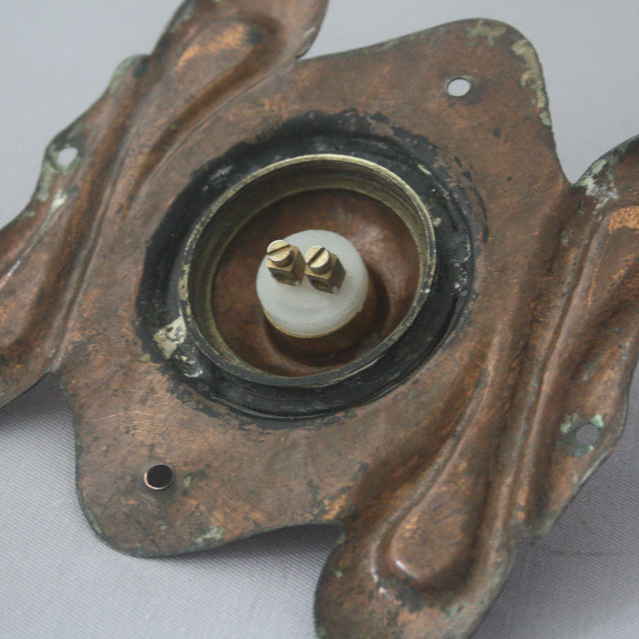 Victorian Antique Art Nouveau Copper Bell Push