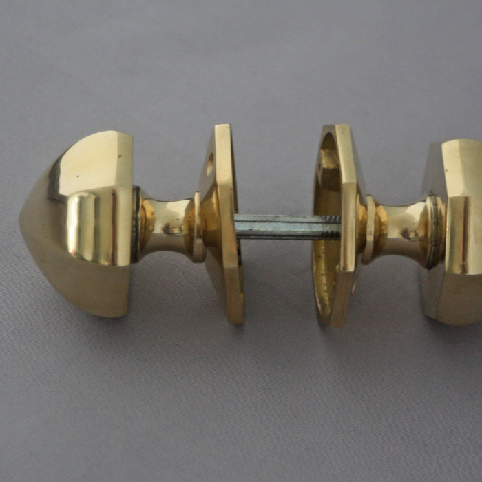 Victorian Brass Octagonal Door Knobs