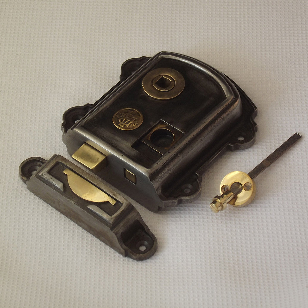 Victorian Cast Iron Rim Latch | Architectural Decor